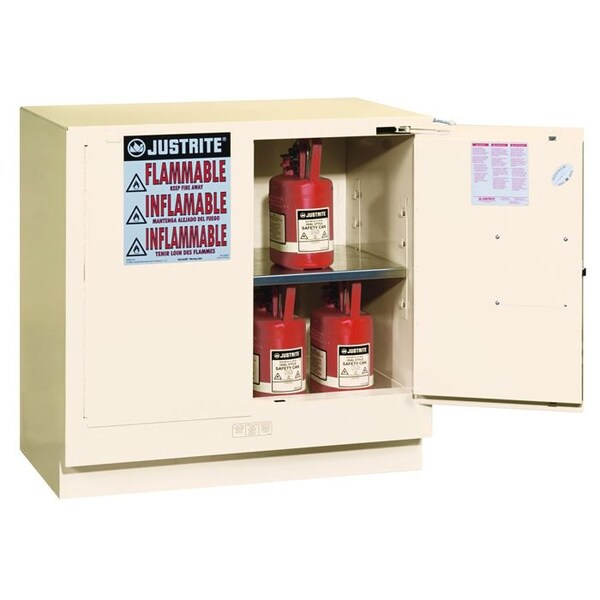 Justrite 22 gal, 1 Shelves, 18-Gauge Steel, 35 in W x 35 in H x 22 in D, white 892325 - main